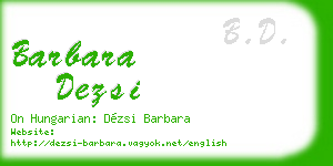 barbara dezsi business card